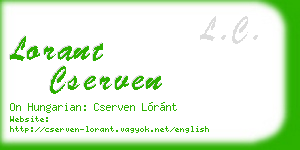 lorant cserven business card